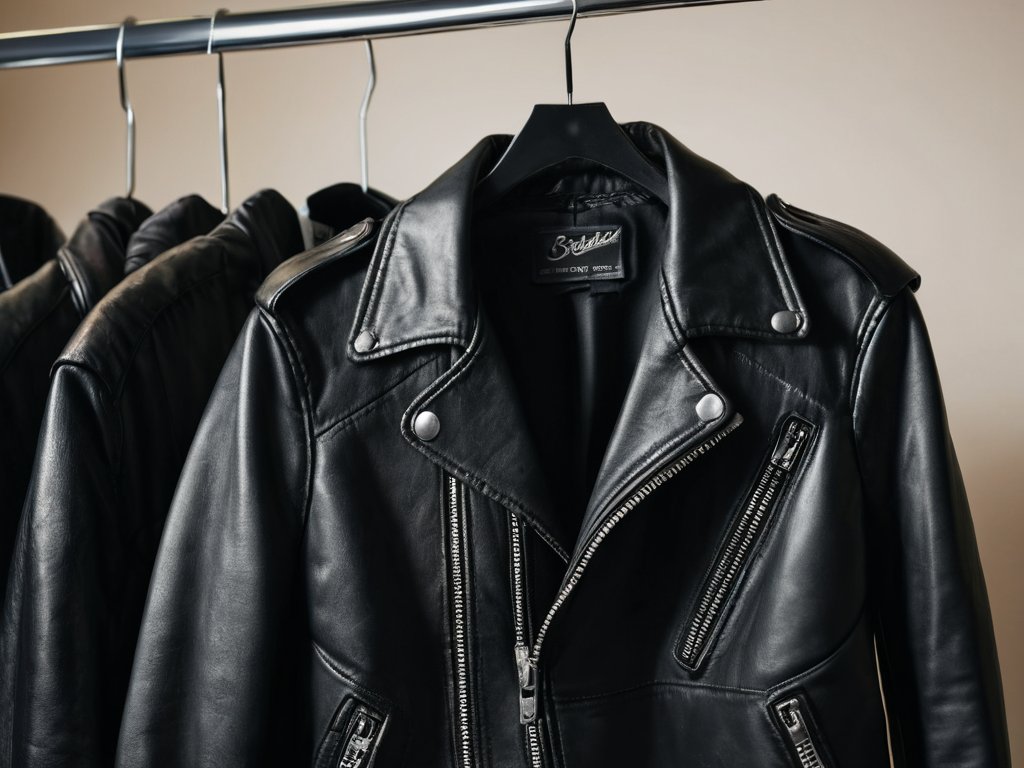 Lederjacke schwarz Gr. 40