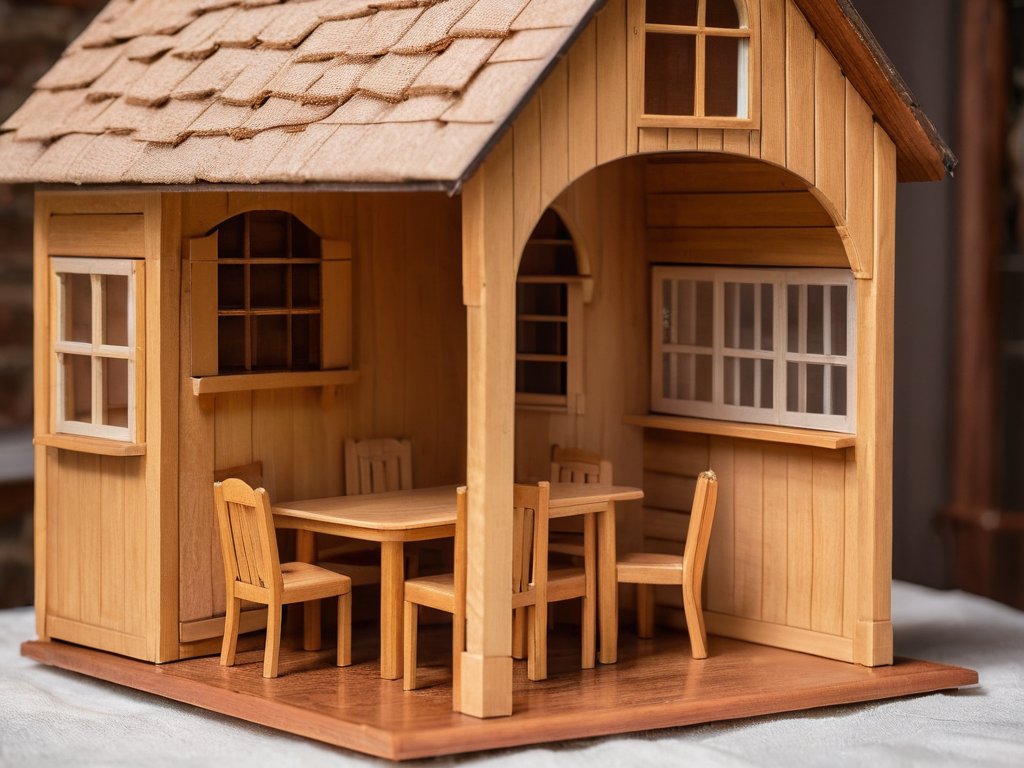 Puppenhaus mit Möbeln